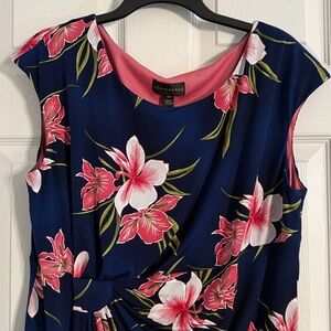 Floral Navy and Pink Dress